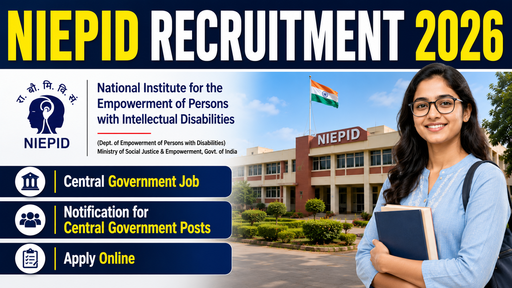 NIEPID Recruitment 2026 Notification for Central Government Posts