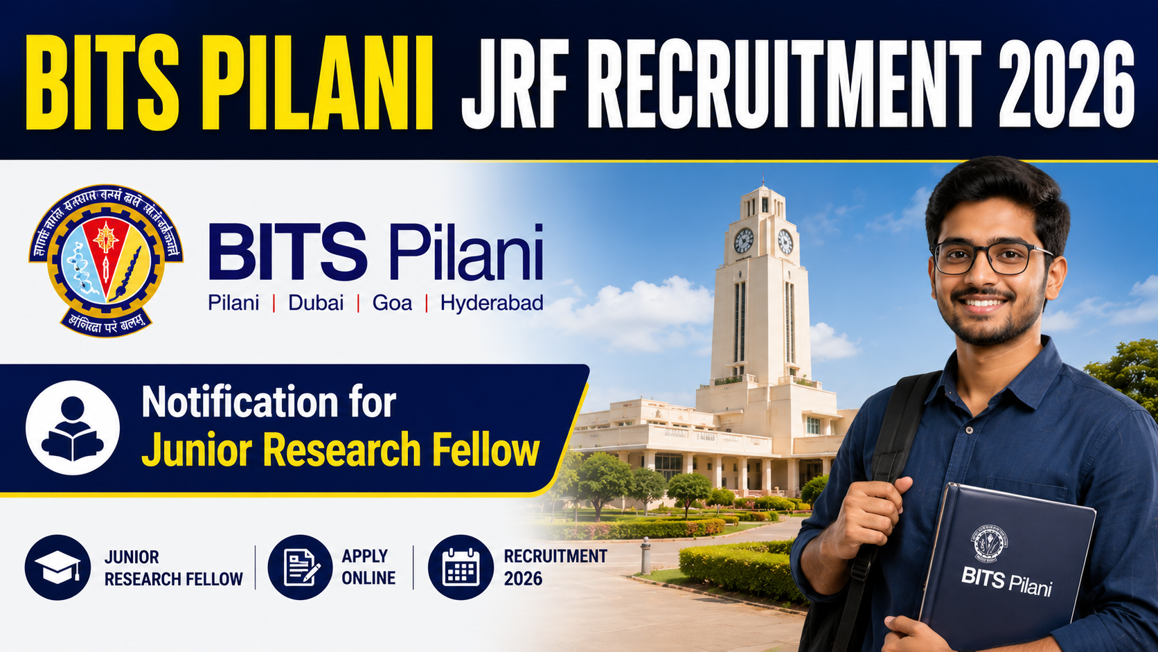 BITS Pilani JRF Recruitment 2026 Notification for Junior Research Fellow
