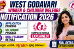 West Godavari Women & Child Welfare Recruitment 2026 Notification for Social Worker, Office Assistant, Ayah, House Keeper and Other Contract Posts