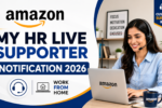 Amazon MyHR Live Support Advisor Jobs 2026 notification for Bachelor's Degree candidates in Hyderabad and Bangalore Virtual locations.