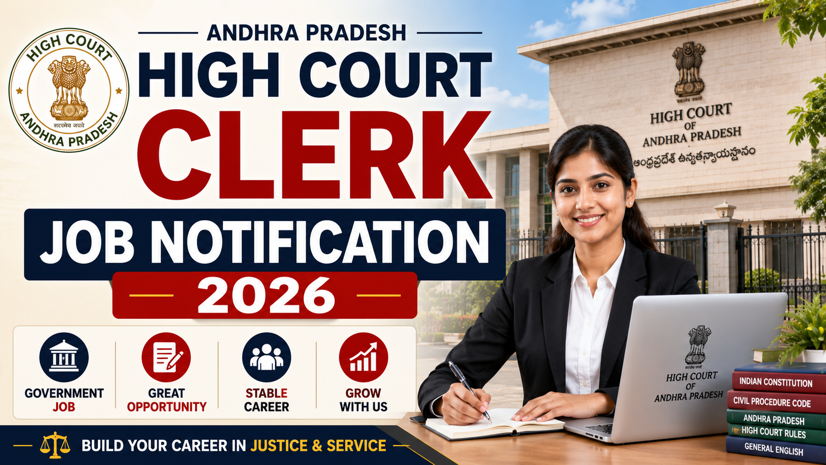 AP High Court Law Clerk Notification 2026 04 Vacancies Apply Offline