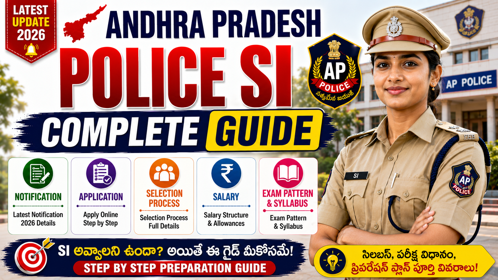 AP Police Sub-Inspector Notification Guide 2026 Salary Eligibility Syllabus Physical Test
