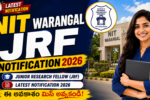 NIT Warangal JRF Notification 2026