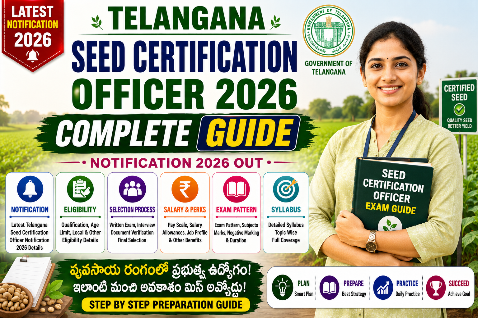 TGPSC Seed Certification Officer Notification 2026 Apply Online, Eligibility, Salary, Age Limit and Exam Pattern